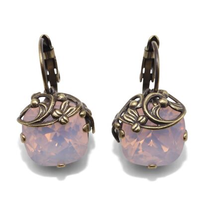 Boucles d'oreilles Valentina avec cristal Premium de Soul Collection en Rose Water Opal