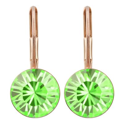 Earrings Livia in rose gold plated with premium crystal from Soul Collection in peridot