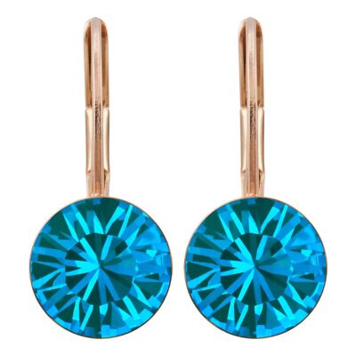 Pendientes Livia bañados en oro rosa con Premium Crystal de Soul Collection en Indicolite