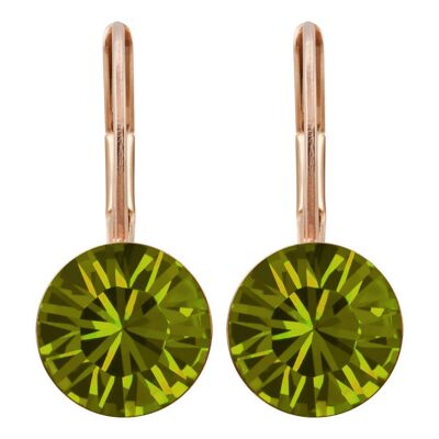 Earrings Livia rose gold plated with Premium Crystal from Soul Collection in khaki