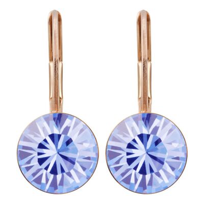 Pendientes Livia chapados en oro rosa con Premium Crystal de Soul Collection en Light Sapphire