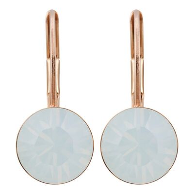 Earrings Livia rose gold plated with premium crystal from Soul Collection in white opal