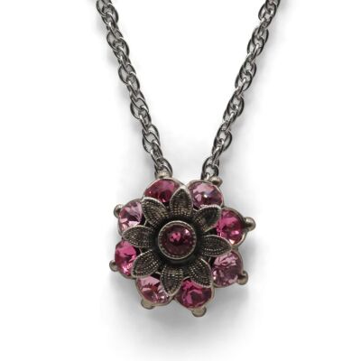 Colgante Flavia Flower con cristal de primera calidad de Soul Collection en Rose Mix