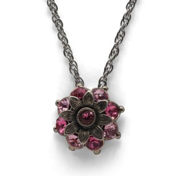 Pendentif Fleur Flavia avec Cristal Premium de Soul Collection en Rose Mix