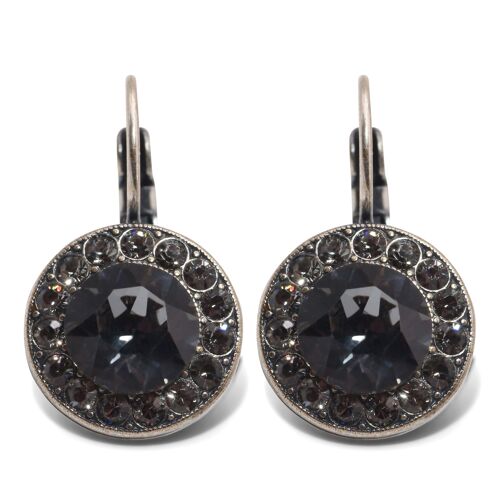 Ohrhänger Samira mit Premium Crystal von Soul Collection in Black Diamond - Silvernight