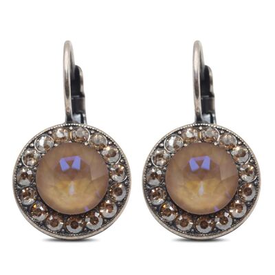 Pendientes Samira con Cristal Premium de Soul Collection en Cappuccino Delite