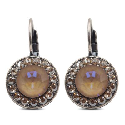 Earrings Samira with Premium Crystal from Soul Collection in Cappuccino Delite