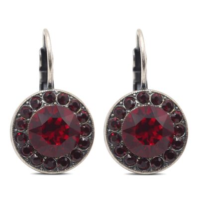 Ohrhänger Samira mit Premium Crystal von Soul Collection in Garnet - Siam