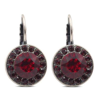 Earrings Samira with Premium Crystal from Soul Collection in Garnet - Siam