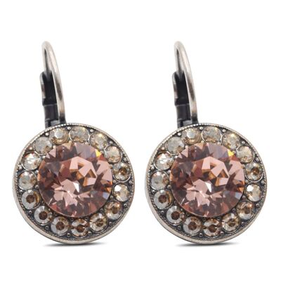 Drop Earrings Samira with Premium Crystal from Soul Collection in Golden Shadow - Light Peach