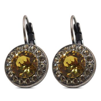 Boucles d'oreilles Samira avec cristal Premium de Soul Collection en Light Topaz