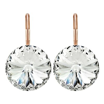 Earrings Letizia rose gold plated with Premium Crystal from Soul Collection in Crystal