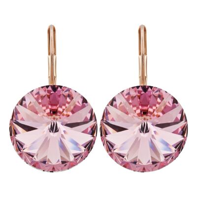 Earrings Letizia rose gold plated with Premium Crystal from Soul Collection in Light Rose