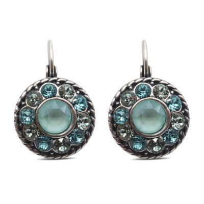 Pendientes colgantes Natalie con cristal de primera calidad de la colección Soul en crisolita - Turquesa claro - Verde menta