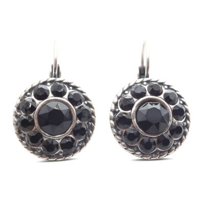 Boucles d'oreilles Pendantes Natalie avec Cristal Premium de Soul Collection en Jet - Jet