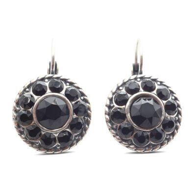 Drop Earrings Natalie with Premium Crystal from Soul Collection in Jet - Jet