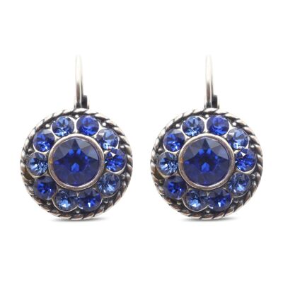 Pendants d'oreilles Natalie avec cristal de qualité supérieure de la collection Soul en bleu majestueux - Saphir - Bleu majestueux