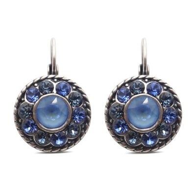 Boucles d'oreilles Pendantes Natalie avec Cristal Premium de Soul Collection en Saphir - Bleu Denim - Bleu Océan