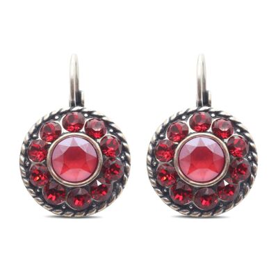 Boucles d'oreilles pendantes Natalie avec cristal de qualité supérieure de la collection Soul en écarlate - Rouge royal