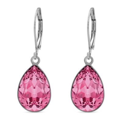 Pendientes colgantes Trophelia con cristal de primera calidad de la colección Soul en rosa