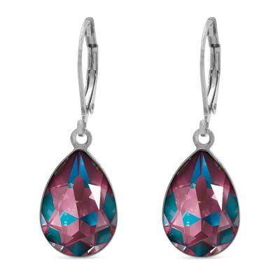Trophelia Drop Earrings with Premium Crystal from Soul Collection in Burgundy Delite