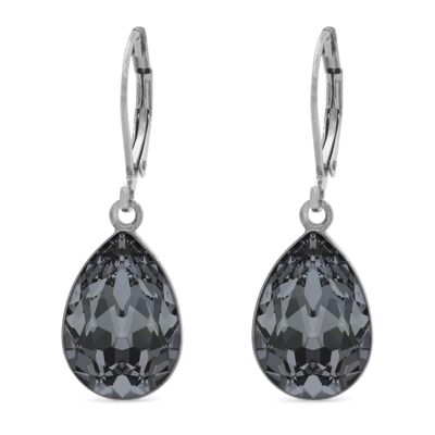 Pendientes colgantes Trophelia con cristal de primera calidad de Soul Collection en Silver Night