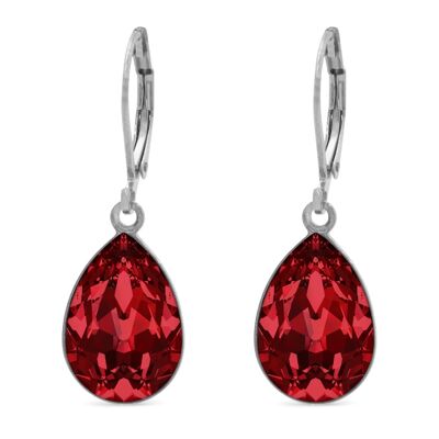 Drop Earrings Trophelia with Premium Crystal from Soul Collection in Scarlet