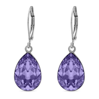 Drop Earrings Trophelia with Premium Crystal from Soul Collection in Tanzanite