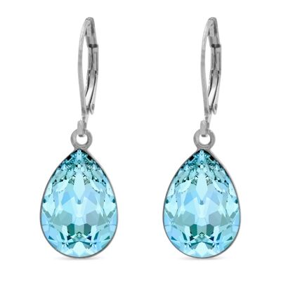 Drop Earrings Trophelia with Premium Crystal from Soul Collection in Aquamarine