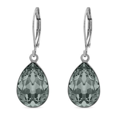 Pendientes colgantes Trophelia con cristal de primera calidad de la colección Soul en Black Diamond