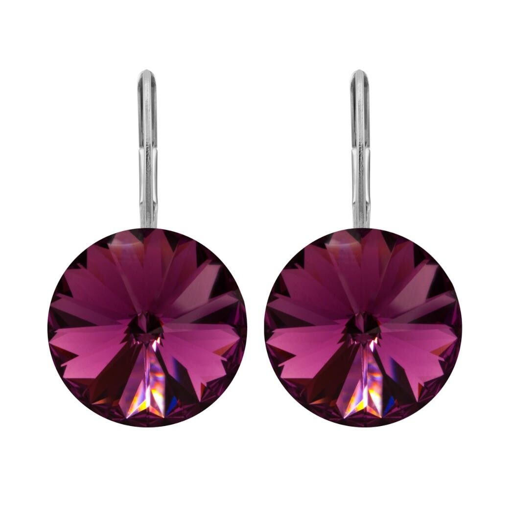 Boucles d'oreilles Glamira avec cristal premium de Soul Collection en améthyste