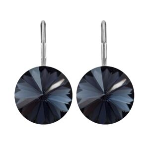 Boucles d'oreilles Glamira avec Premium Crystal de Soul Collection en Graphite