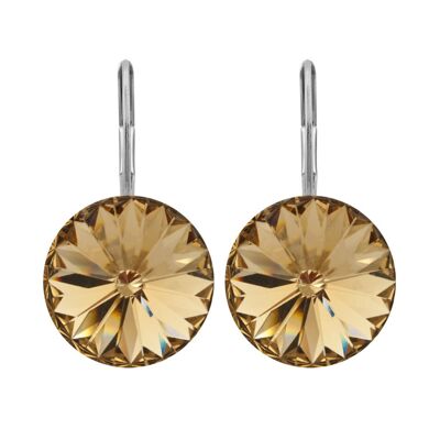 Boucles d'oreilles pendantes Glamira avec cristal de qualité supérieure de la collection Soul en Light Colorado Topaz