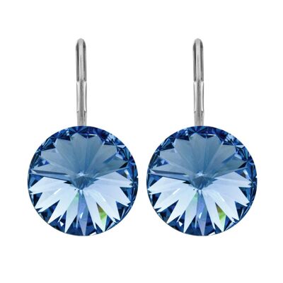 Drop Earrings Glamira with Premium Crystal from Soul Collection in Light Sapphire