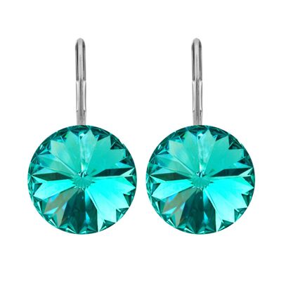 Boucles d'oreilles Glamira avec Premium Crystal de Soul Collection en Light Turquoise