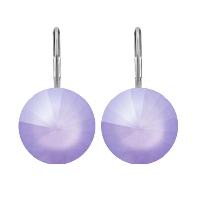Pendientes colgantes Glamira con cristal de primera calidad de la colección Soul en sombra lila