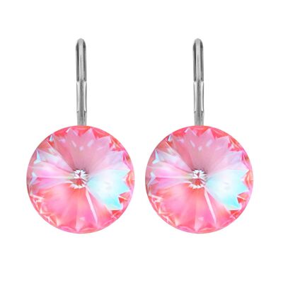 Drop Earrings Glamira with Premium Crystal from Soul Collection in Lotus Pink Delite