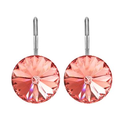 Drop Earrings Glamira with Premium Crystal from Soul Collection in Rose Peach