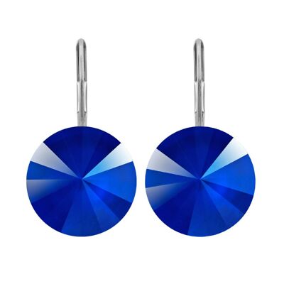 Pendants d'oreilles Glamira avec cristal de qualité supérieure de la collection Soul en bleu royal