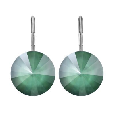 Drop Earrings Glamira with Premium Crystal from Soul Collection in Royal Green
