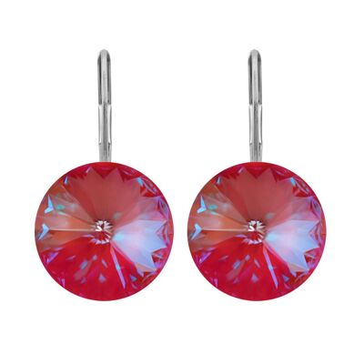 Pendants d'oreilles Glamira avec cristal de qualité supérieure de la collection Soul en Royal Red Delite