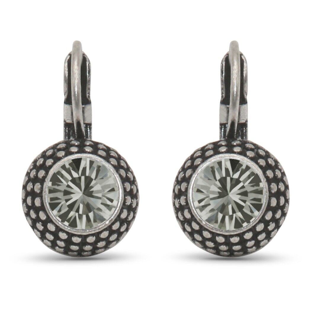 Orecchini pendenti LEA con Cristallo Premium della Collezione Soul in Black Diamond