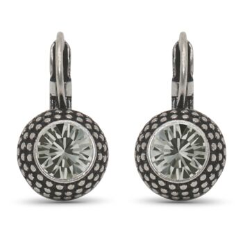 Boucles d'oreilles pendantes LEA avec cristal de qualité supérieure de la collection Soul en diamant noir