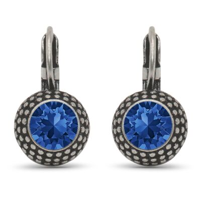 Boucles d'oreilles pendantes LEA avec cristal Premium de la collection Soul en bleu Capri