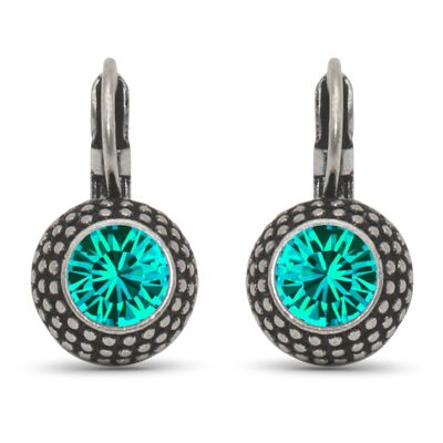 Boucles d'oreilles pendantes LEA avec cristal Premium de Soul Collection en Blue Zircon
