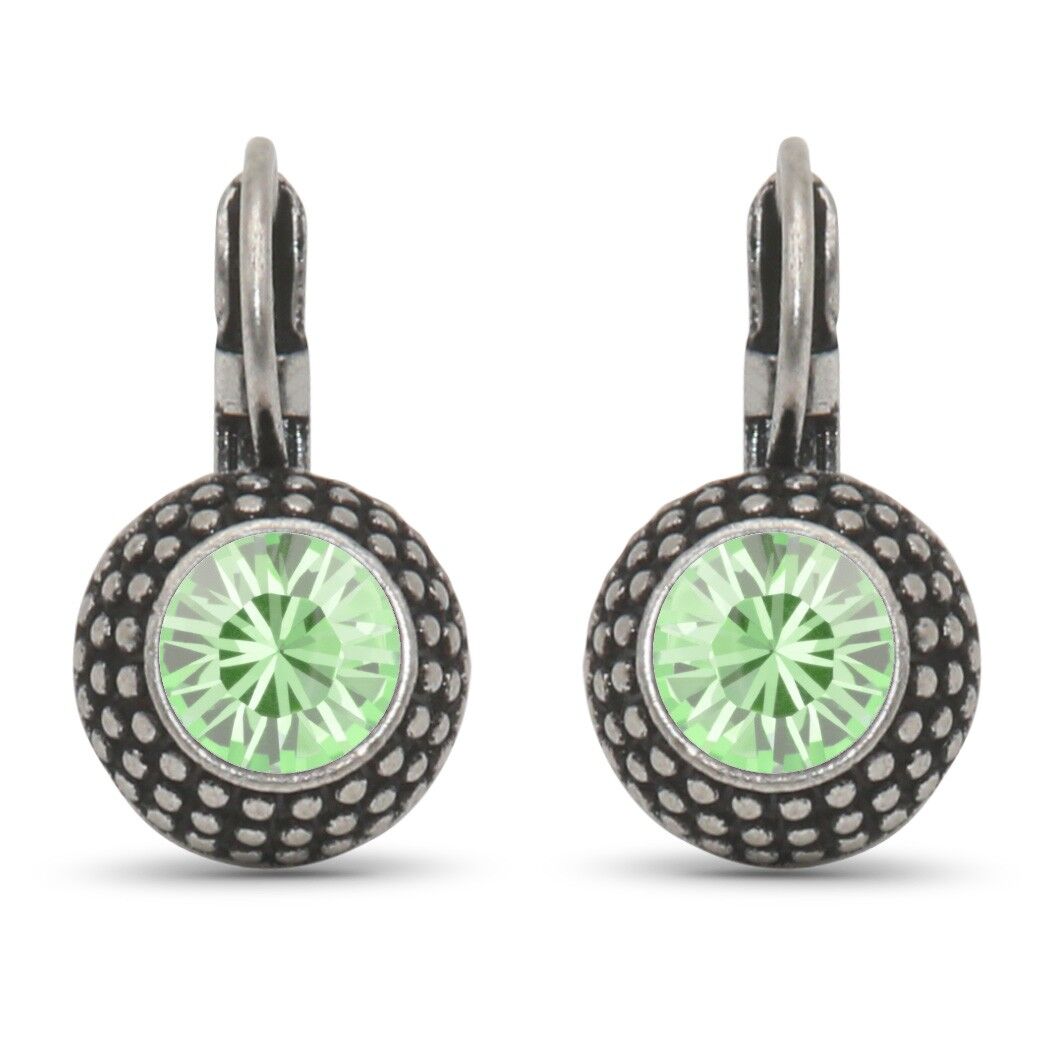 Orecchini pendenti LEA con Cristallo Premium della Collezione Soul in Crisolite