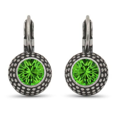 Boucles d'oreilles pendantes LEA avec cristal Premium de la collection Soul en vert fougère