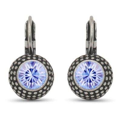 Boucles d'oreilles pendantes LEA avec cristal Premium de la collection Soul en saphir clair