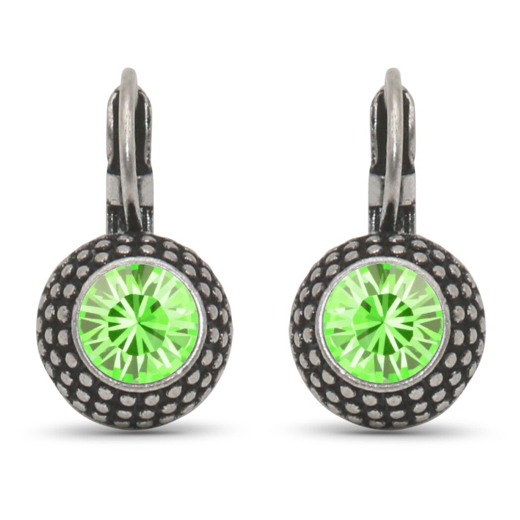 Orecchini pendenti LEA con cristallo premium della collezione Soul in peridoto