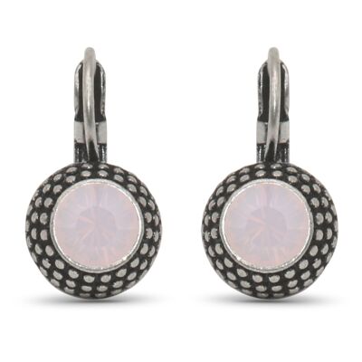 Boucles d'oreilles pendantes LEA avec cristal Premium de la collection Soul en opale d'eau de rose